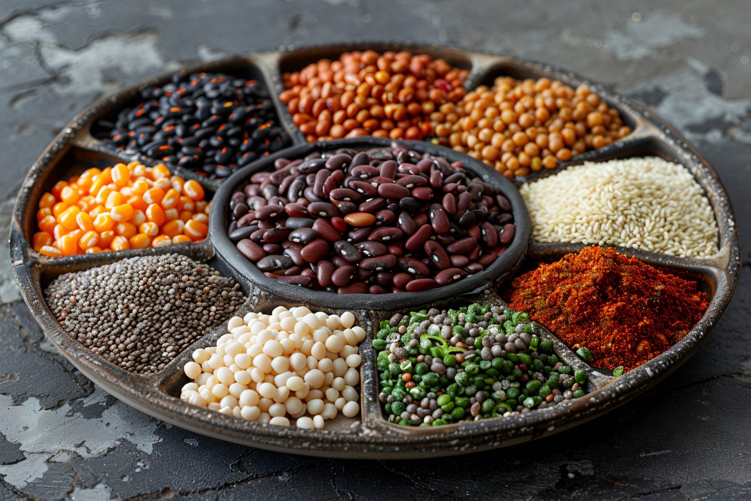 豆类食物如黑豆、红豆、黄豆和绿豆等，因其高营养价值而备受推崇。