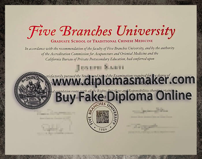 How to make a fake Five Branches University degree online?