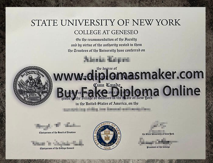 Where to copy a fake SUNY Geneseo degree online?