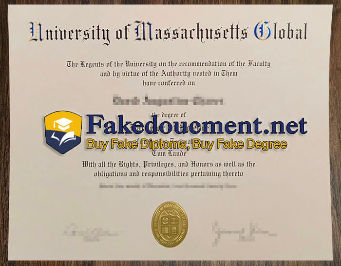 Buy a fake University of Massachusetts Global degree.