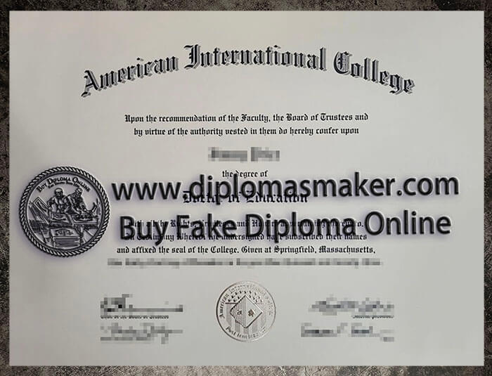 Where to copy a fake American International College degree?