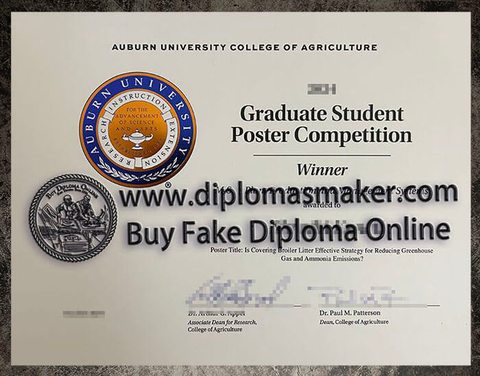 Buy a fake Auburn University College of Agriculture degree.