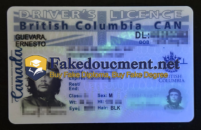 Obtain a fake British Columbia Drivers Licence online.