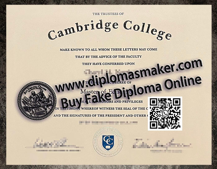 How to make a fake Cambridge College degree online?