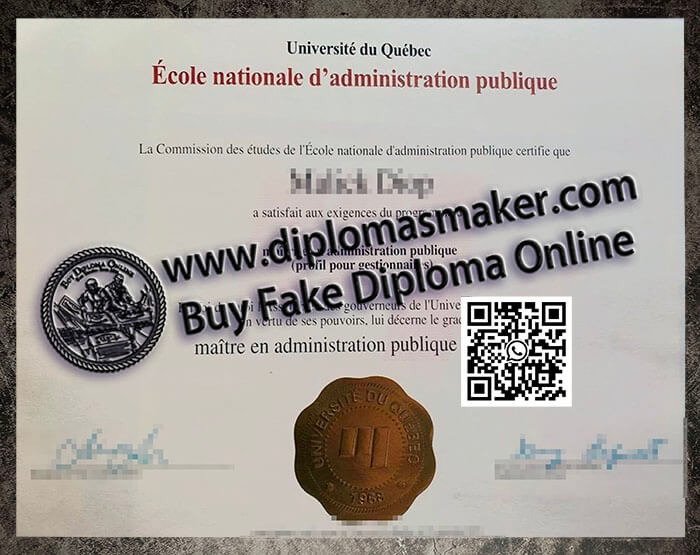 Buy a fake Ecole nationale d administration Publique diploma