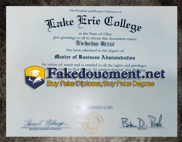 How to make a fake Lake Erie College degree online?