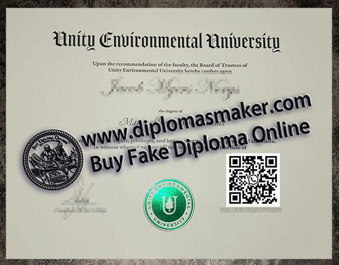 How to make a fake Unity Environmental University degree?