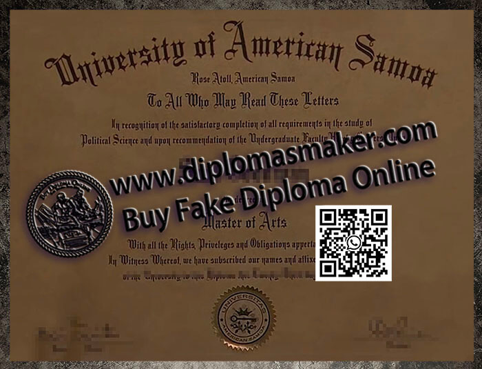 How to make a fake University of American Samoa degree?