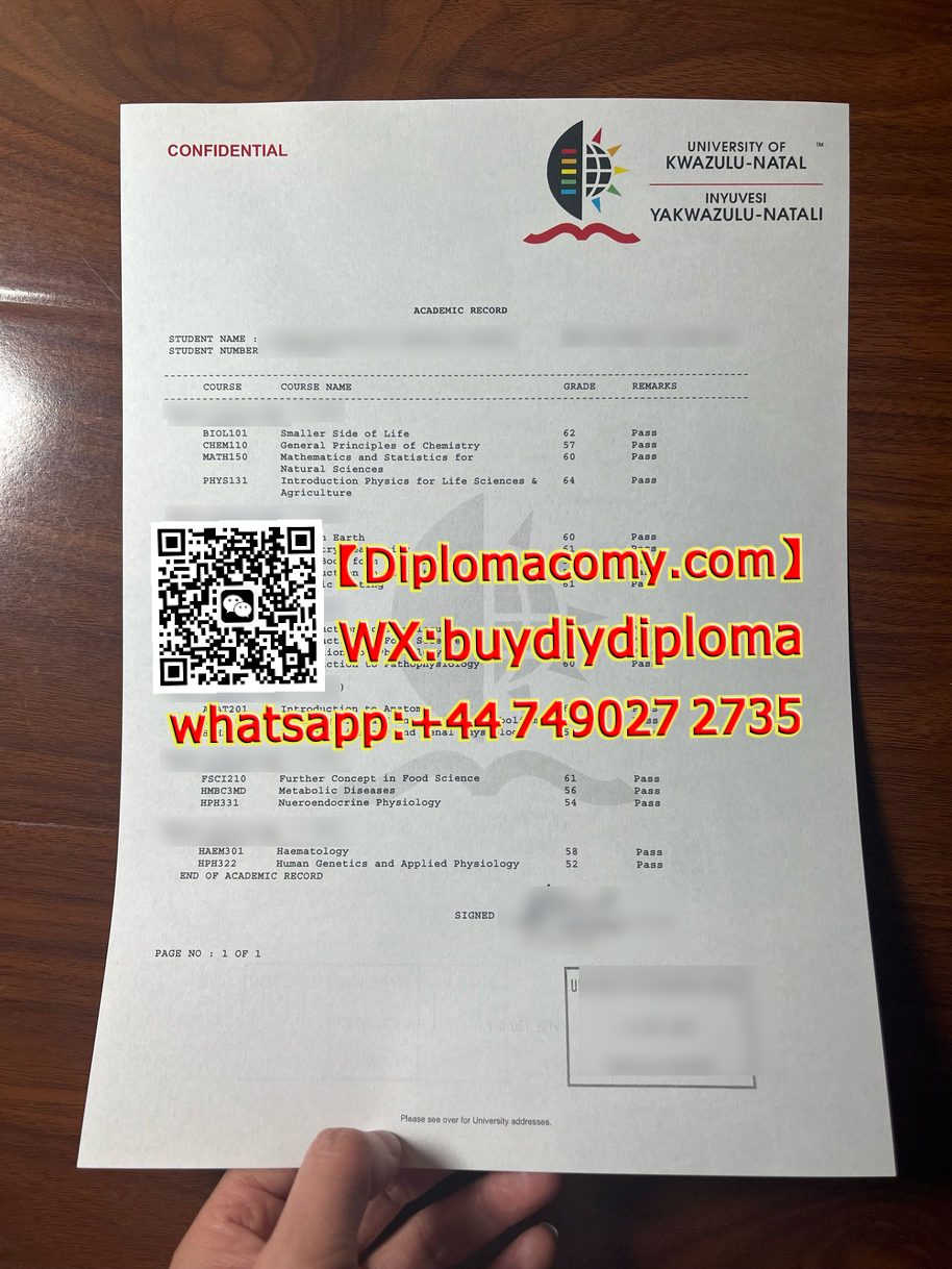 快速购买夸祖鲁-纳塔尔大学毕业证?Buy University diploma of KwaZulu,Telegram: @Facy90