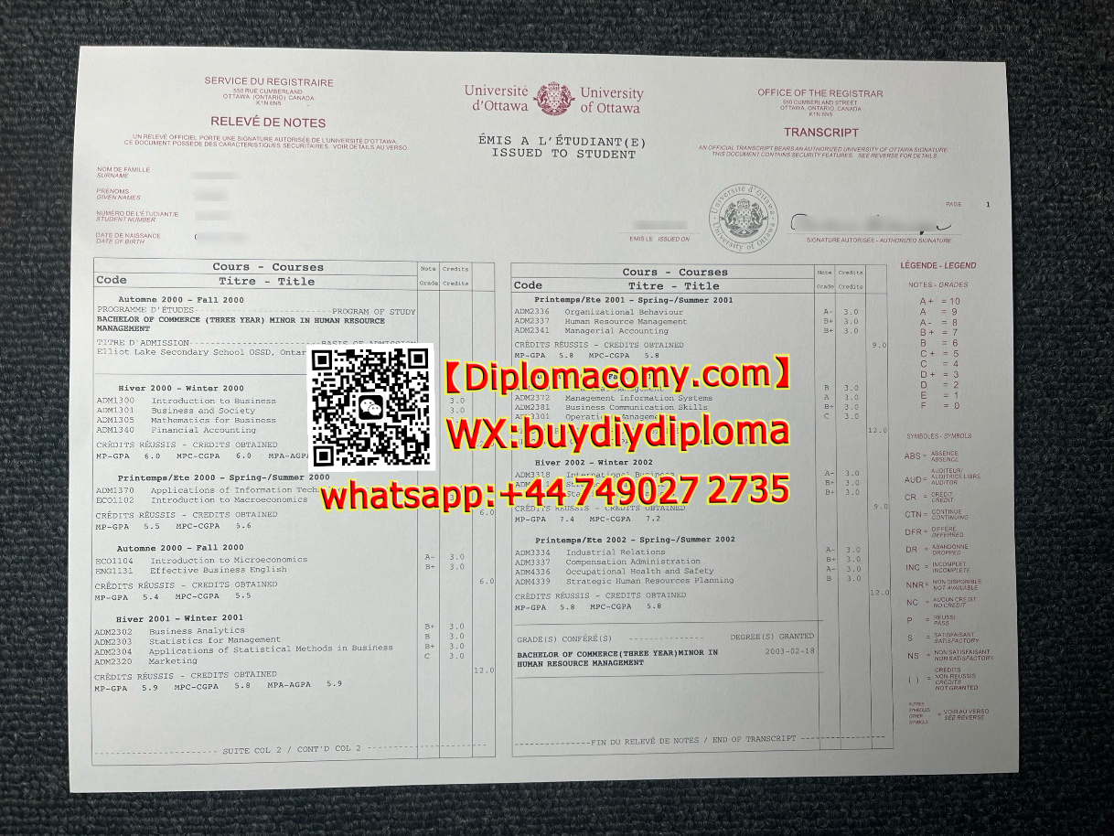 渥太华大学毕业证最简速办流程,University diploma of Ottawa,Whatsapp:+44 7490272735