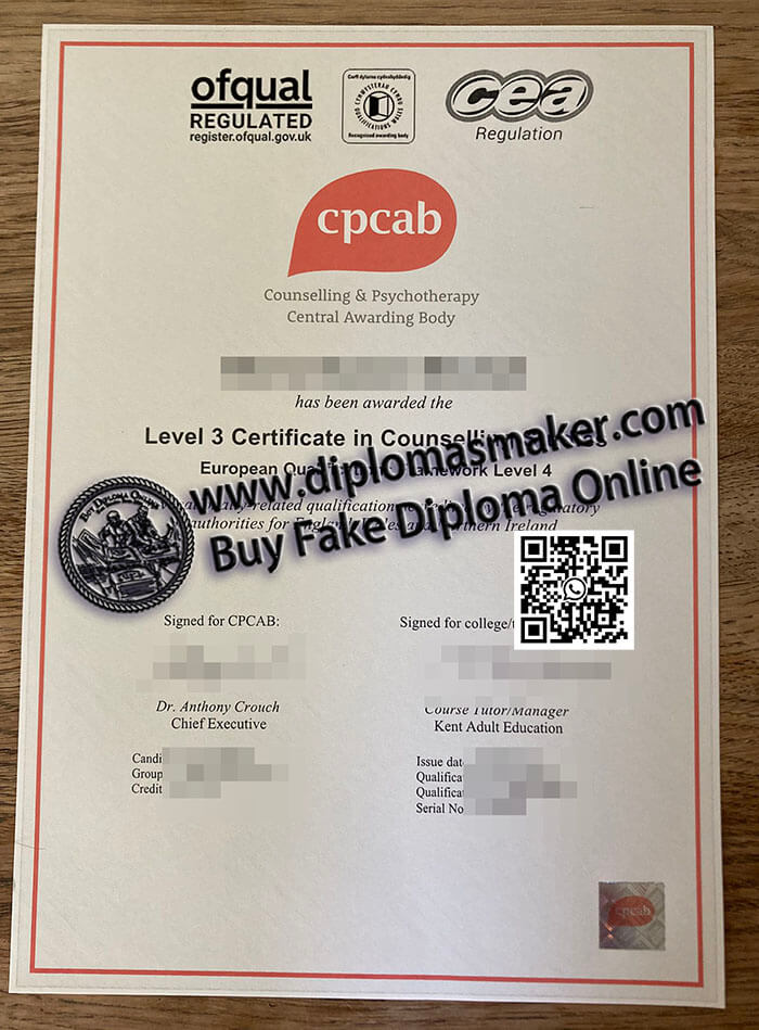 How to make a fake CPCAB Level 3 Certificate online?