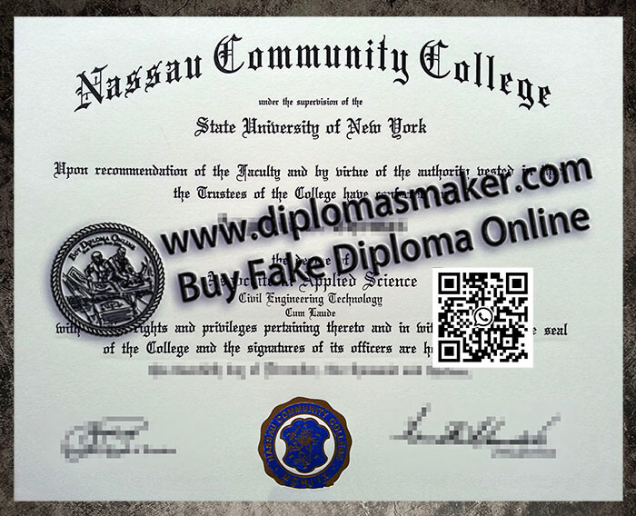 How to make a fake Nassau Community College degree online?