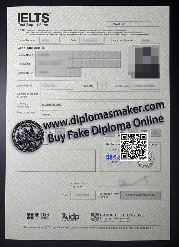 How to make a fake IELTS Test Report Form online?