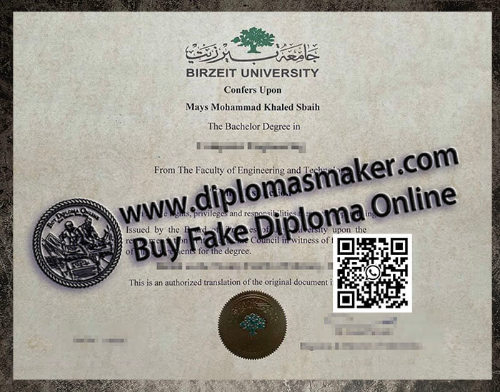 How to make a fake Birzeit University degree online?