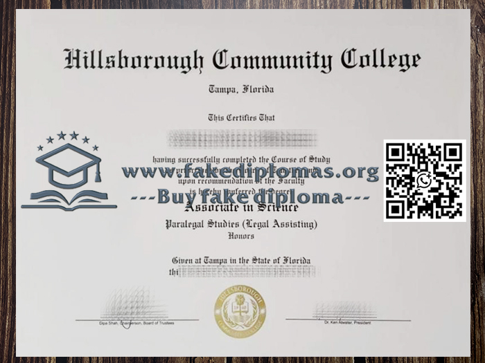 How long to buy Hillsborough Community College fake degree?