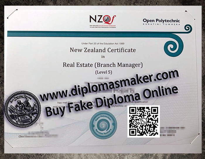 Obtain a fake New Zealand Certificate in Real Estate online.
