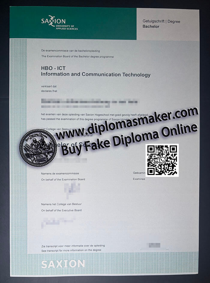 Buy a fake Saxion University of Applied Sciences degree.