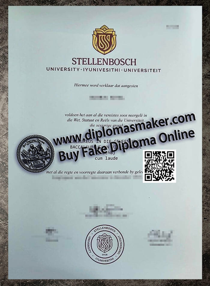 How to make a fake Stellenbosch University degree online?